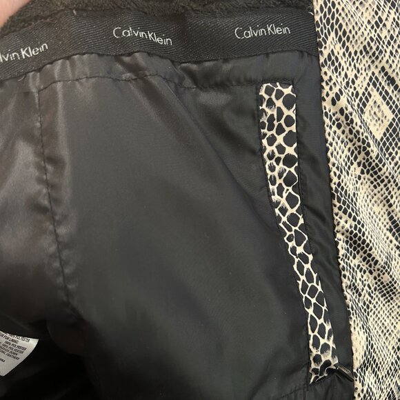 Calvin Klein Snakeskin Print Duck Down Puffer Jacket • Women’s XL • Quilted - Picture 8 of 8